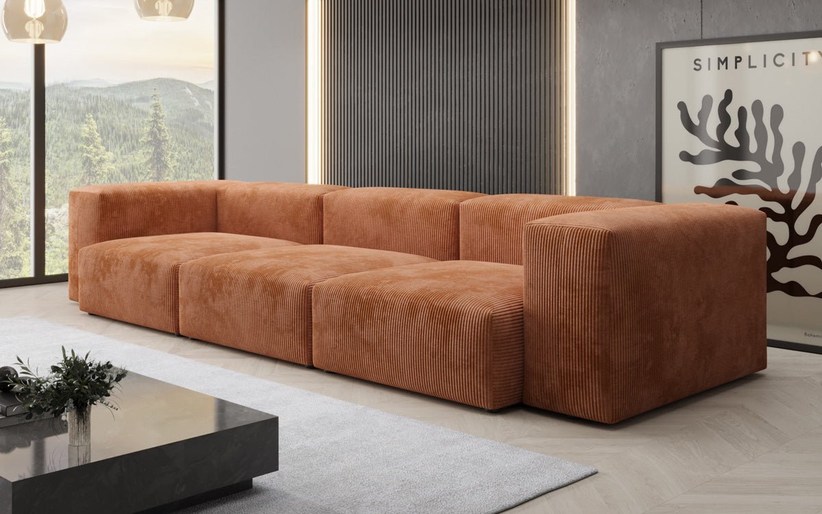 Designer 3 Sitzer Sofa Snug in Cord