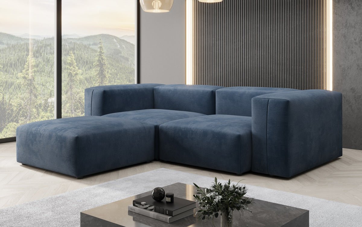 Designer L Sofa Snug Mini in Samt