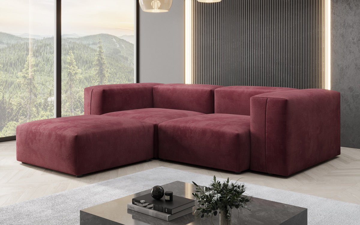 Designer L Sofa Snug Mini in Samt