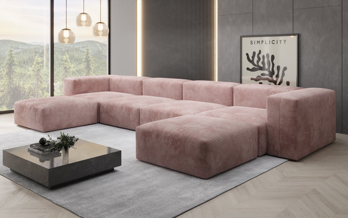 Designer U Sofa Snug in Cord