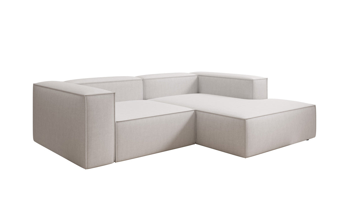 Designer Ecksofa Lesley Mini in Leinen-Optik