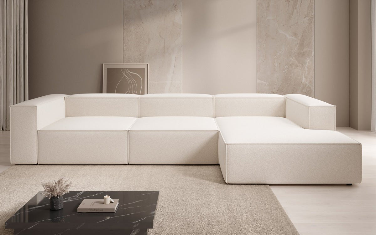 Designer Sofa Lesley L in Strukturstoff