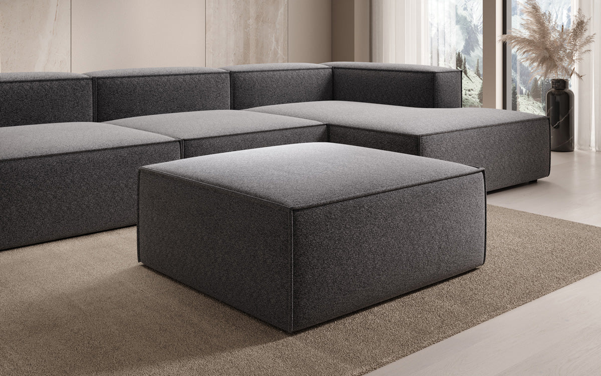 Beistellhocker Lesley in Strukturstoff