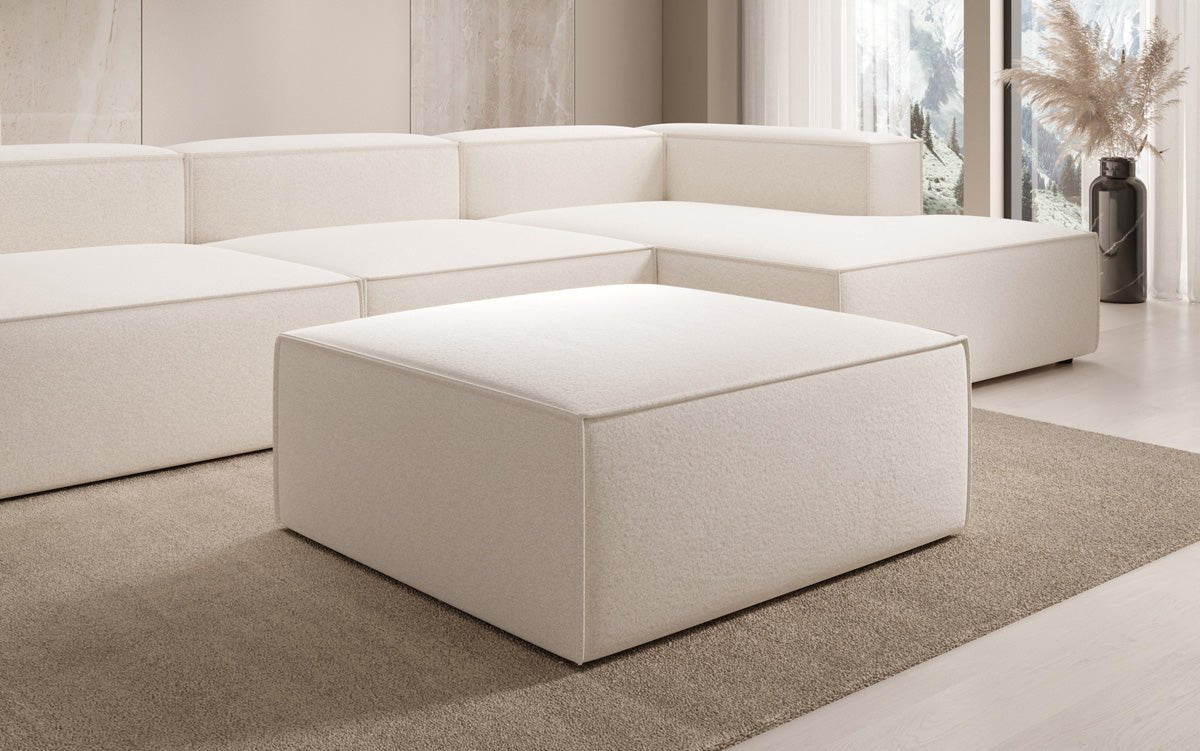 Beistellhocker Lesley in Strukturstoff