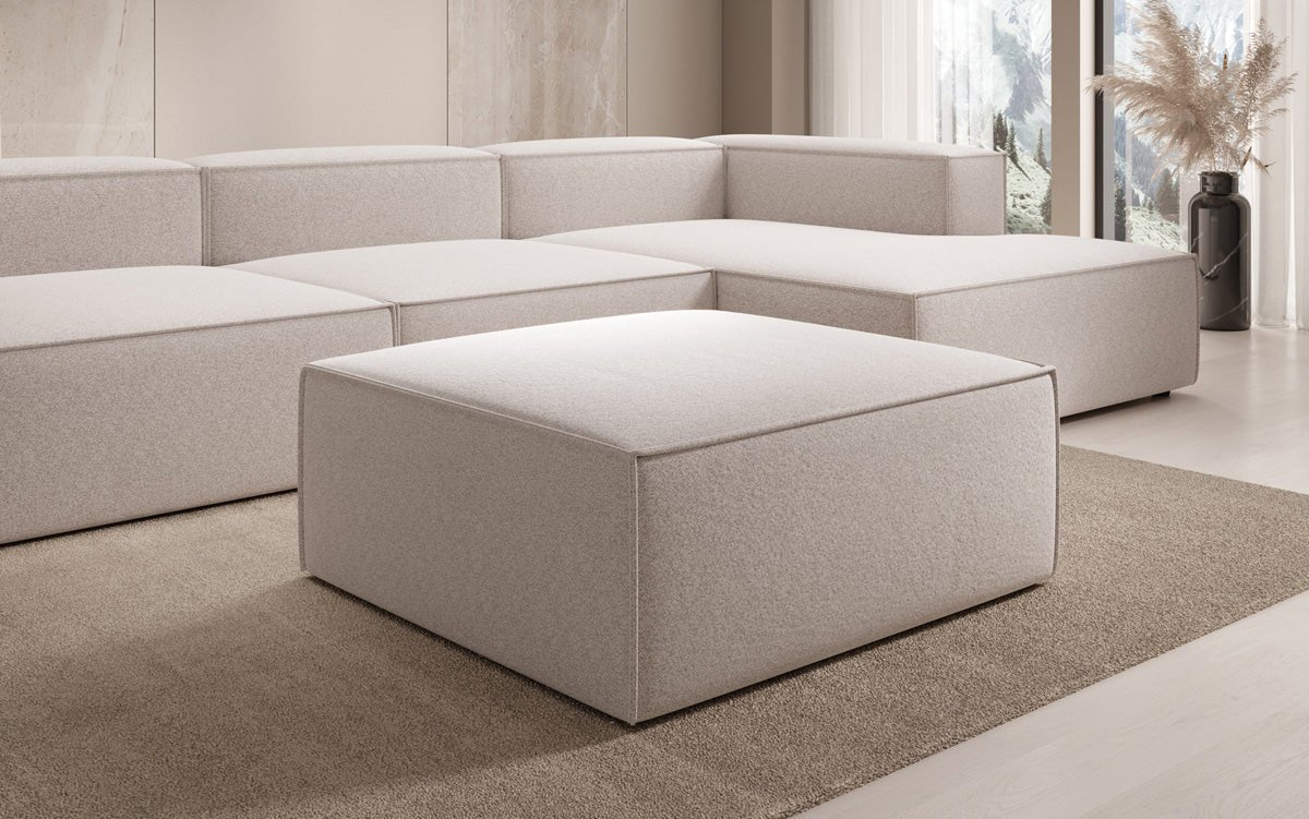 Beistellhocker Lesley in Strukturstoff