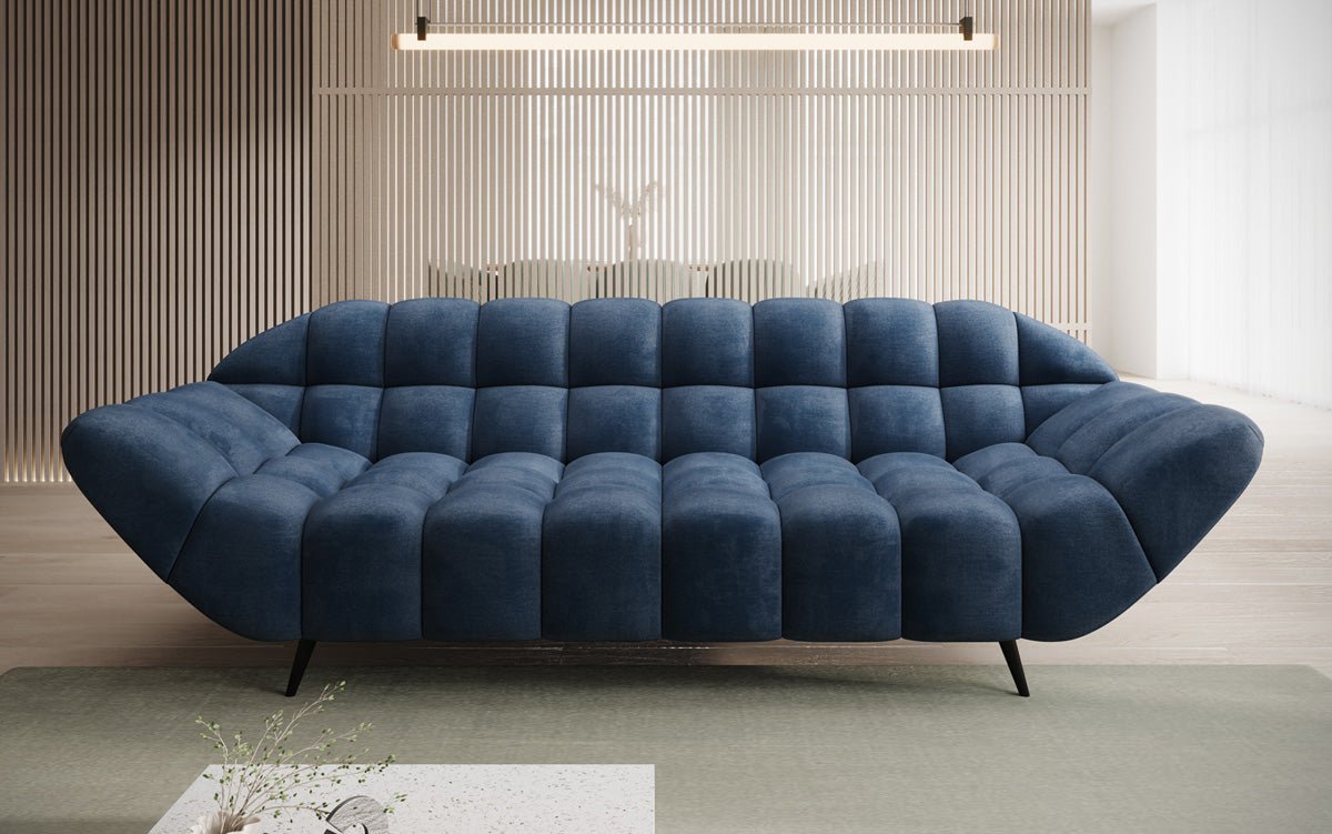 Designer 3 Sitzer Sofa Amora in Samt