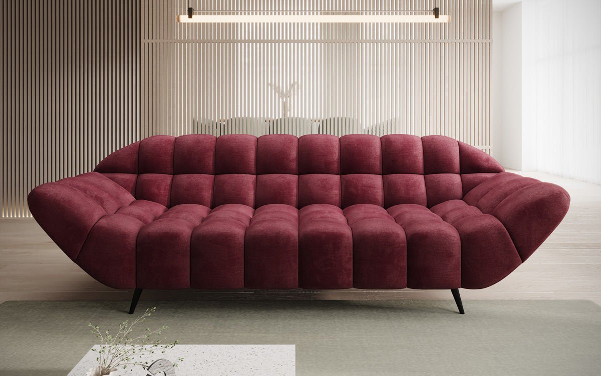 Designer 3 Sitzer Sofa Amora in Samt