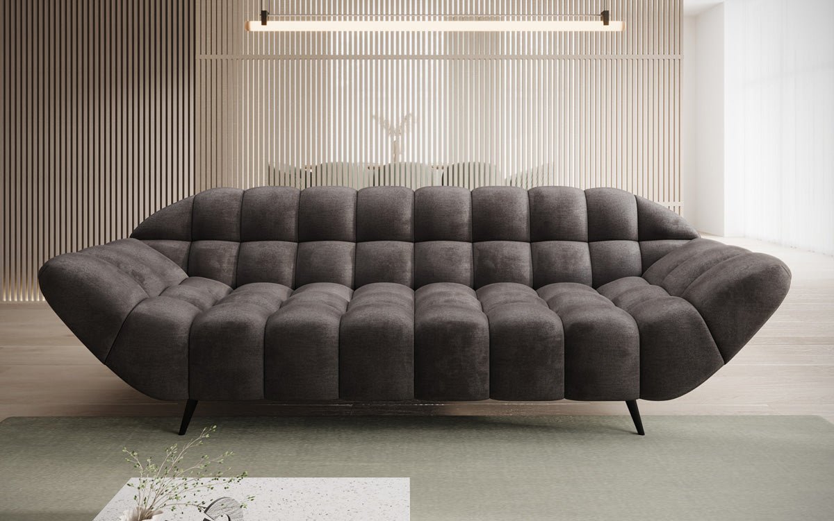Designer 3 Sitzer Sofa Amora in Samt