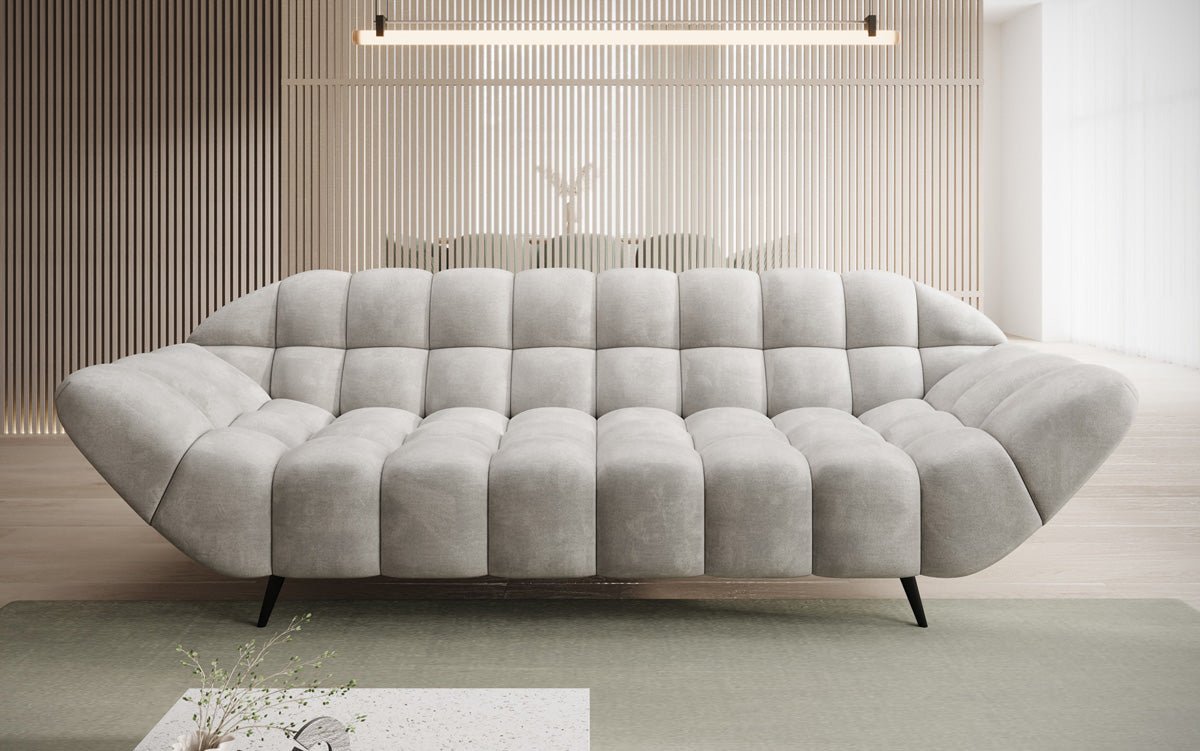 Designer 3 Sitzer Sofa Amora in Samt