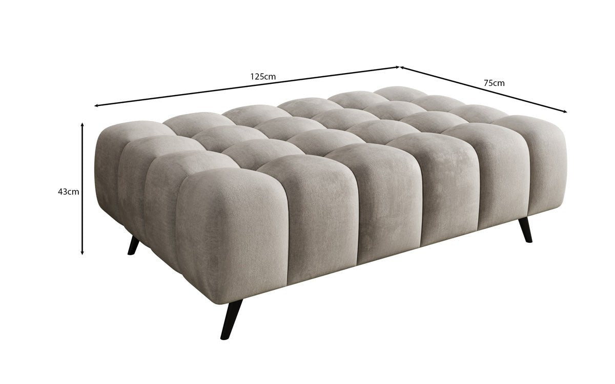 Beistellhocker Amora in Samt