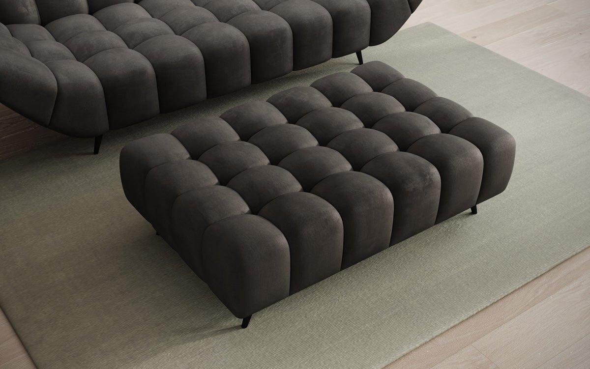 Beistellhocker Amora in Samt