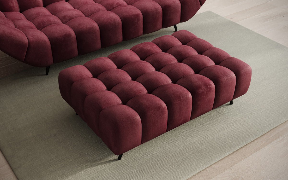 Beistellhocker Amora in Samt