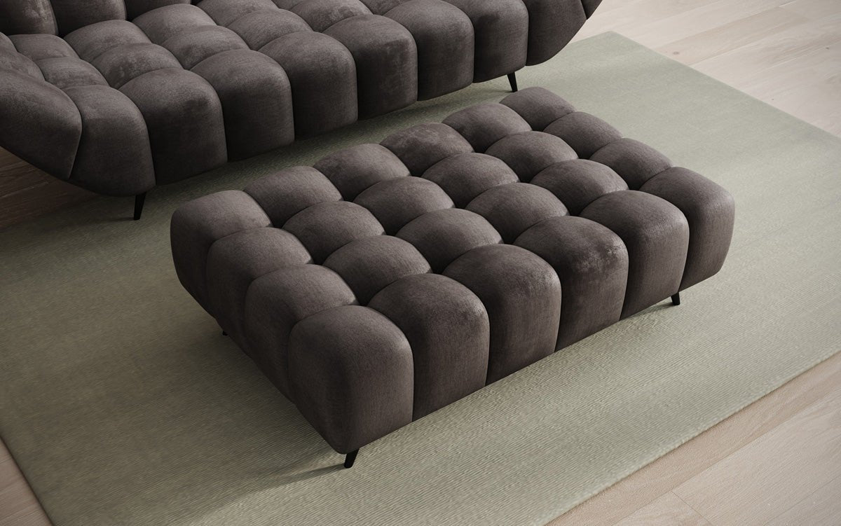 Beistellhocker Amora in Samt