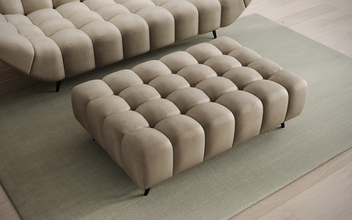 Beistellhocker Amora in Samt