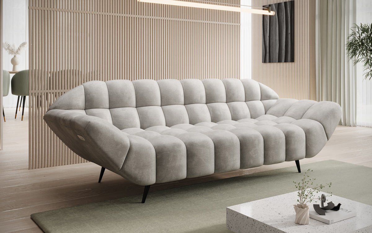 Designer 3 Sitzer Sofa Amora in Samt