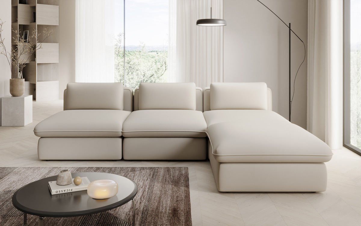 Designer L Sofa Cuddle in Stoff