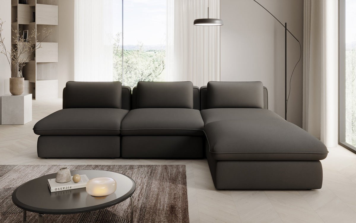 Designer L Sofa Cuddle in Stoff