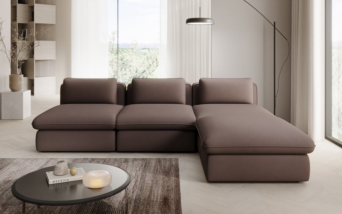 Designer L Sofa Cuddle in Stoff