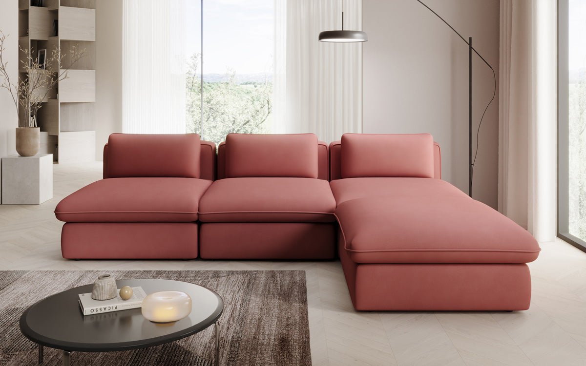 Designer L Sofa Cuddle in Stoff