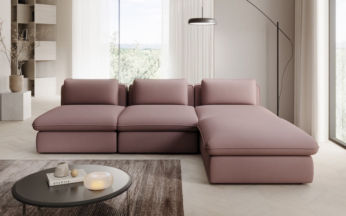 Designer L Sofa Cuddle in Stoff