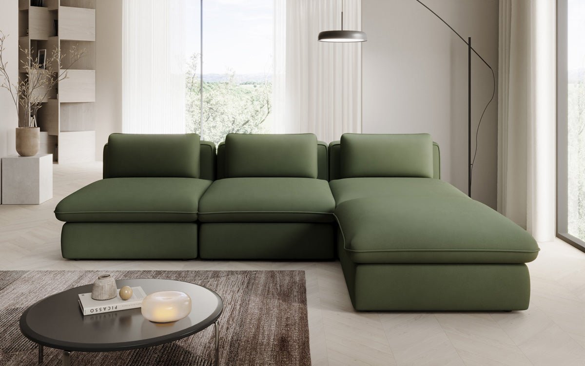 Designer L Sofa Cuddle in Stoff