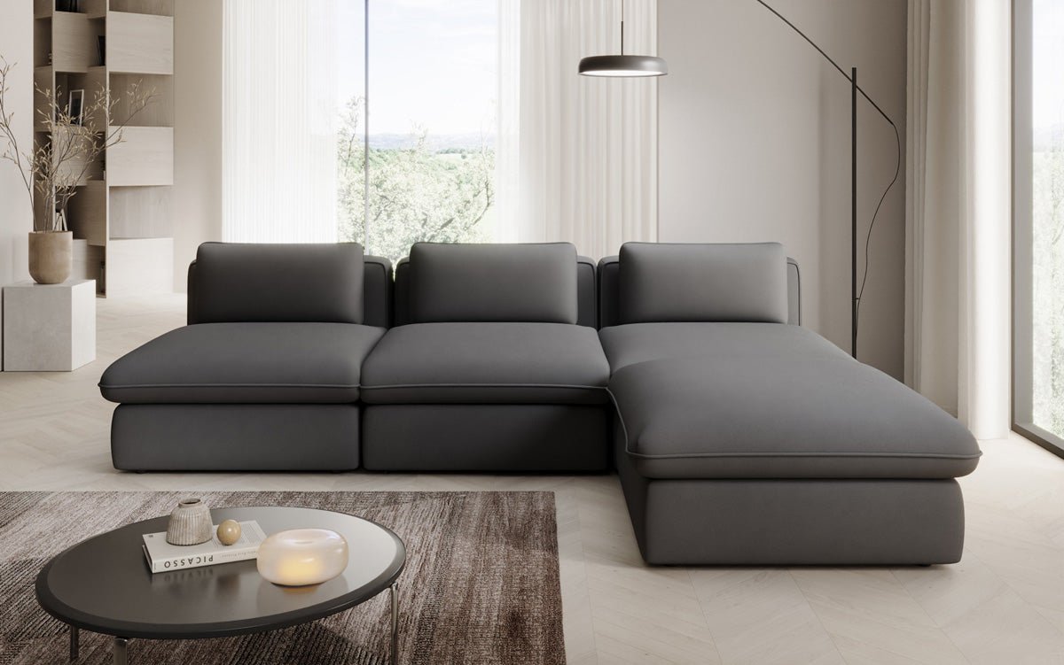 Designer L Sofa Cuddle in Stoff