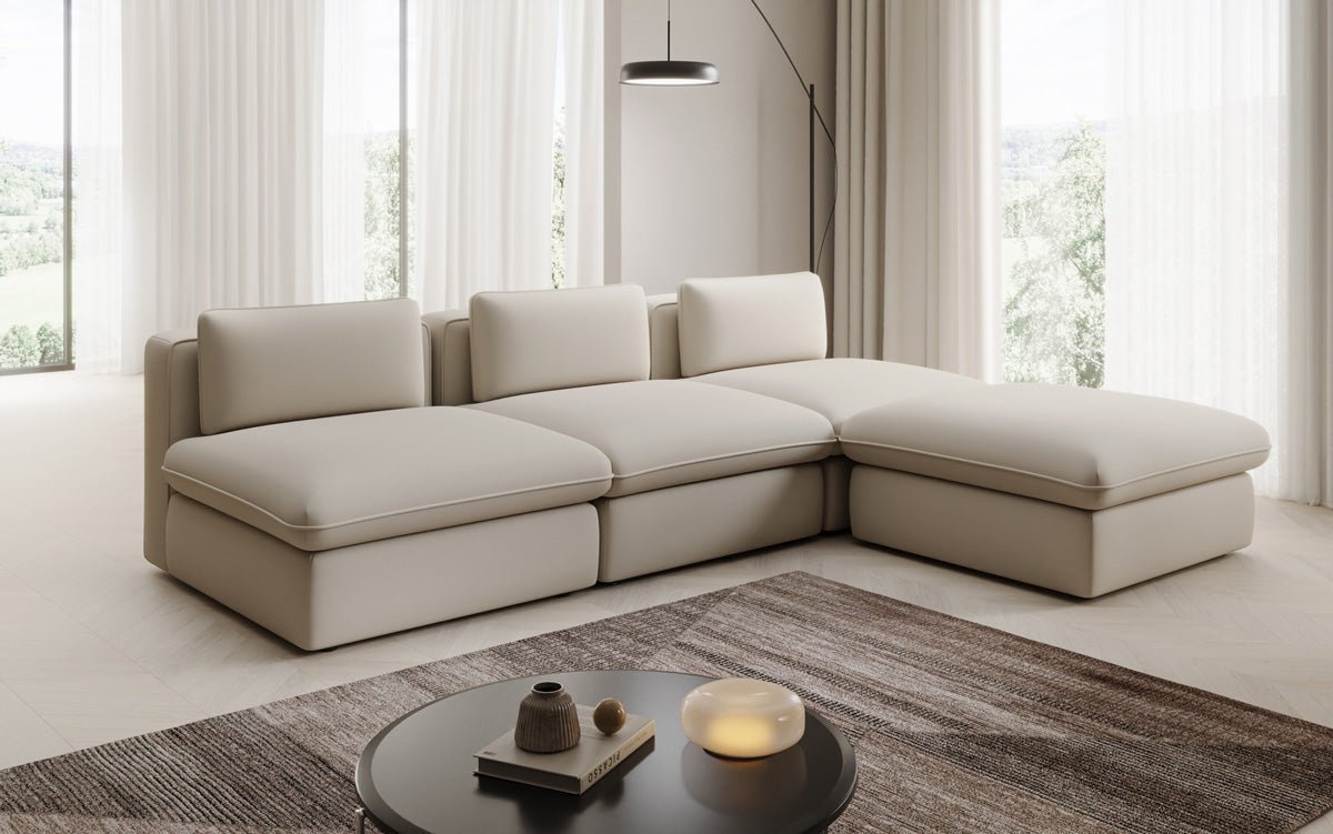Designer L Sofa Cuddle in Stoff