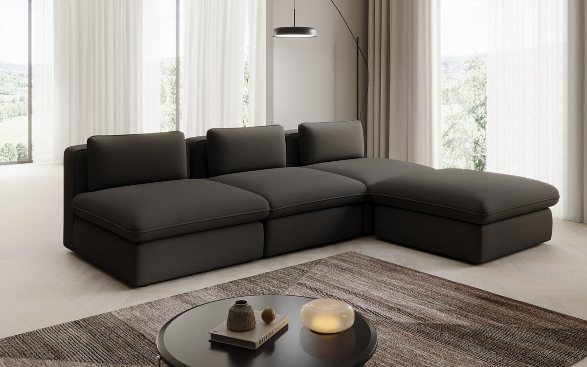 Designer L Sofa Cuddle in Stoff
