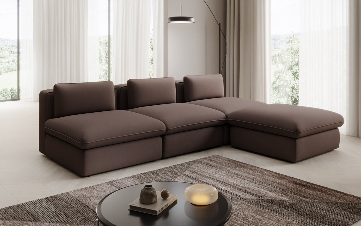 Designer L Sofa Cuddle in Stoff