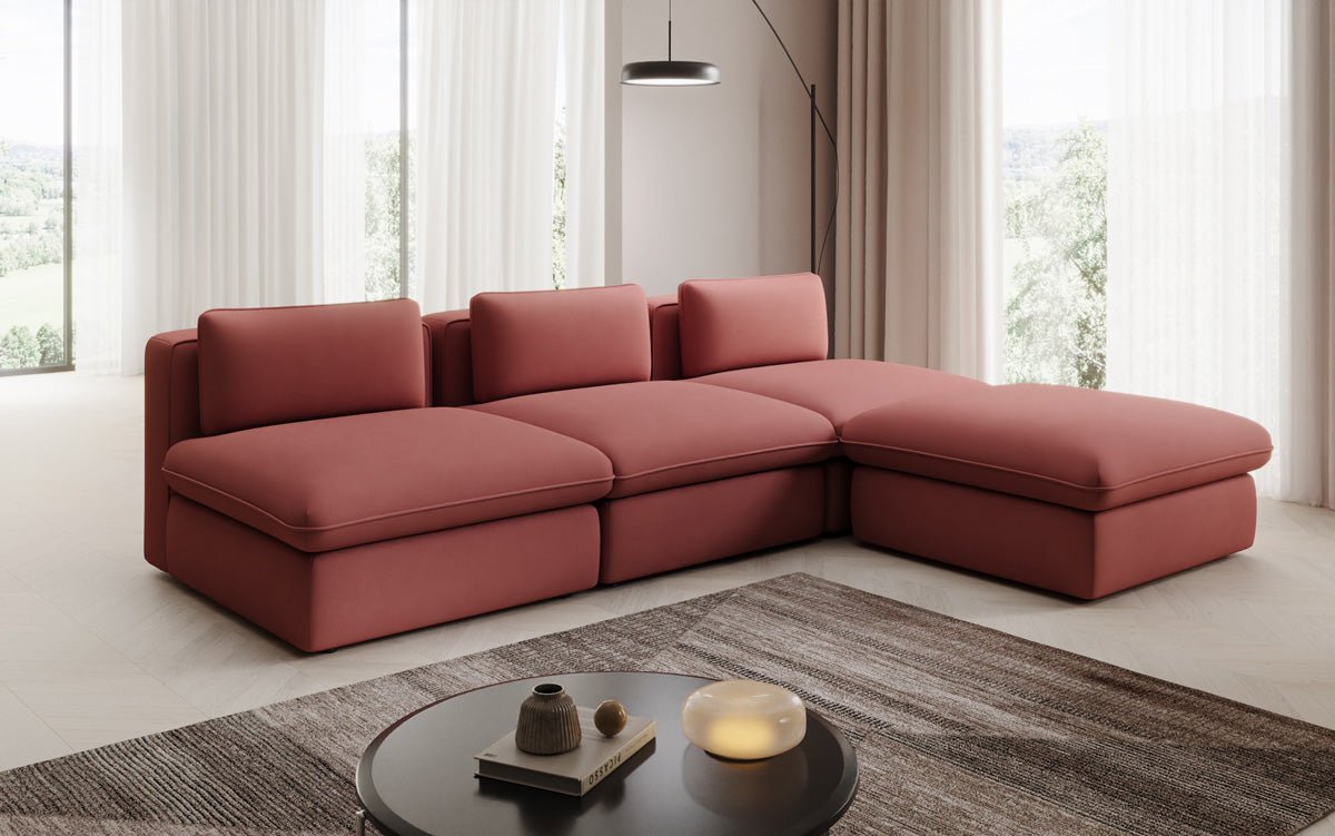 Designer L Sofa Cuddle in Stoff