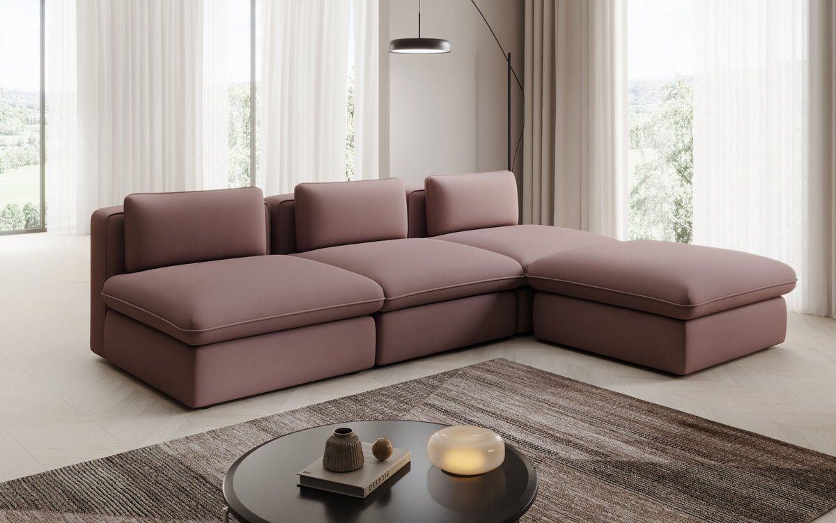 Designer L Sofa Cuddle in Stoff