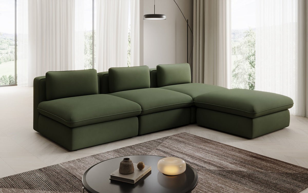 Designer L Sofa Cuddle in Stoff