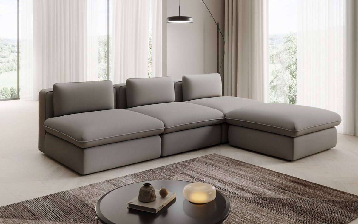 Designer L Sofa Cuddle in Stoff