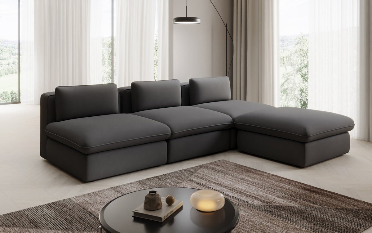 Designer L Sofa Cuddle in Stoff