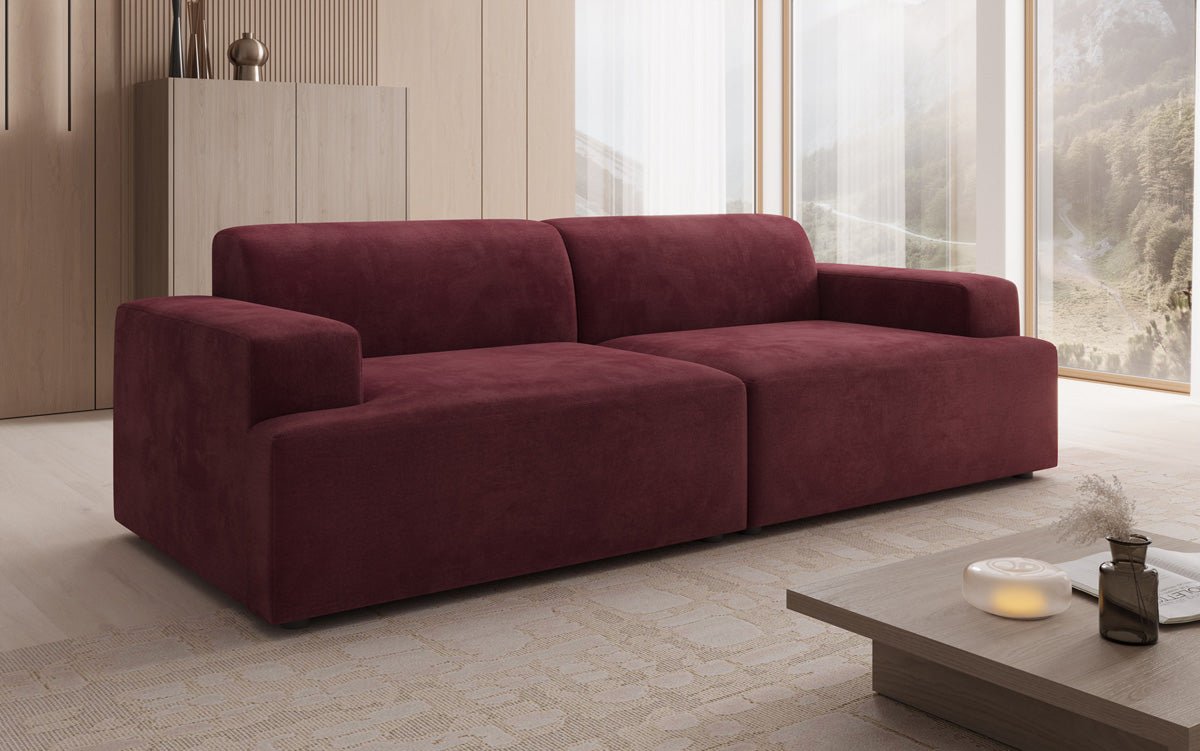 Designer 3 Sitzer Sofa Monza in Samt