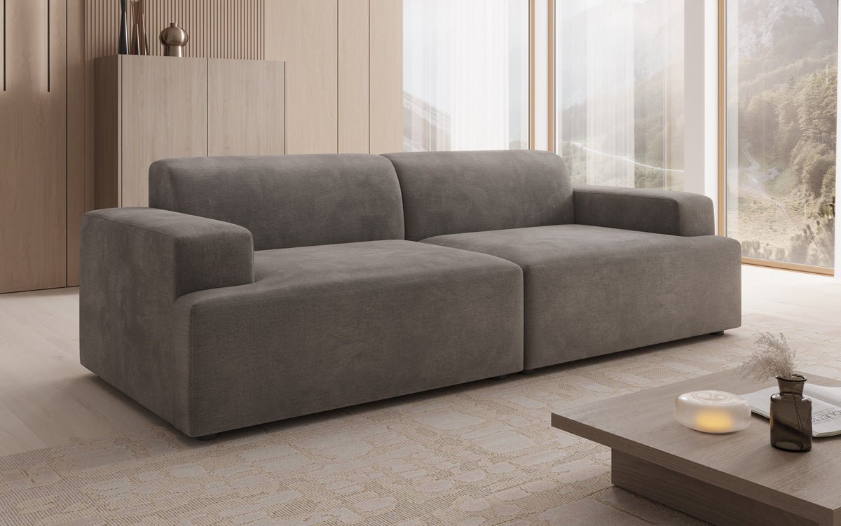 Designer 3 Sitzer Sofa Monza in Samt