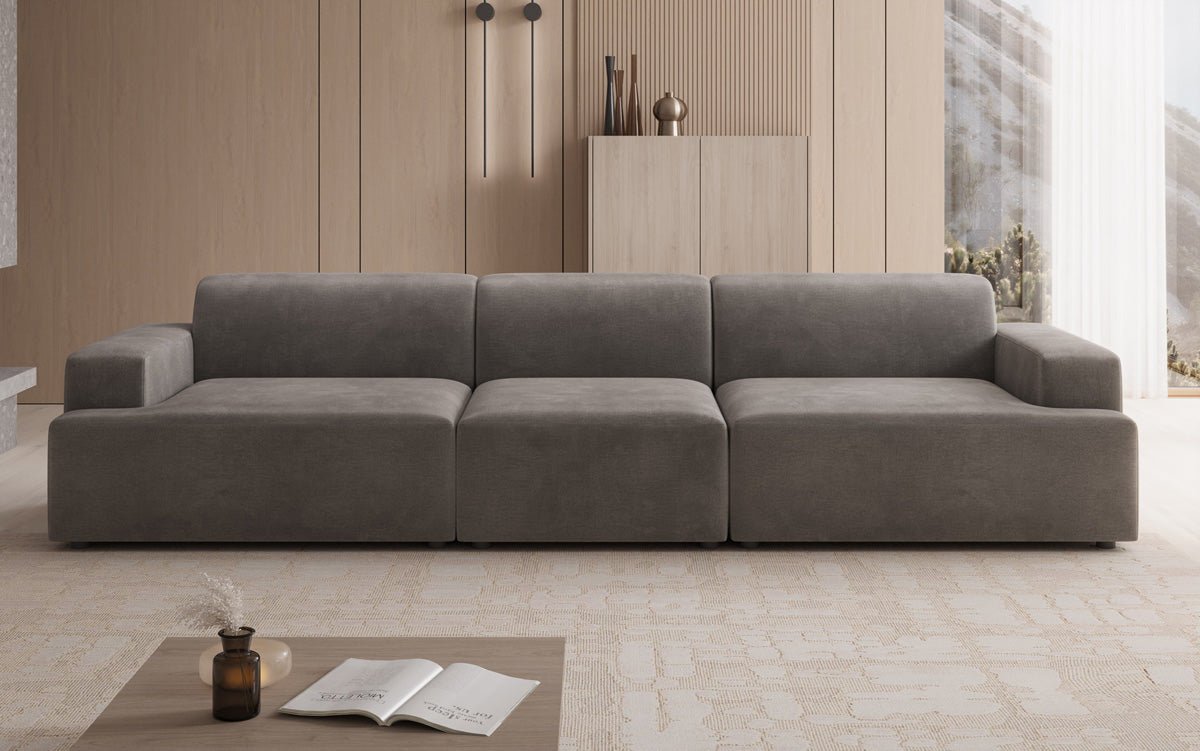 Designer Sofa Monza 3 Sitzer XXL in Samt
