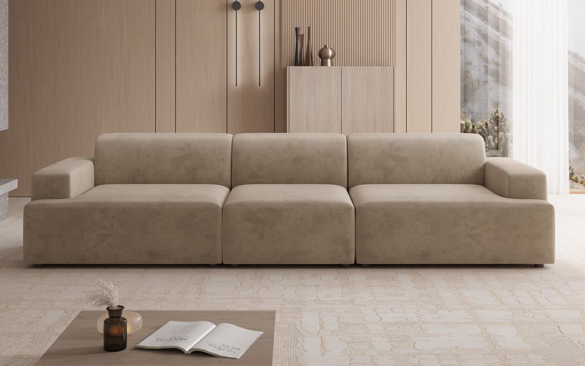 Designer Sofa Monza 3 Sitzer XXL in Samt