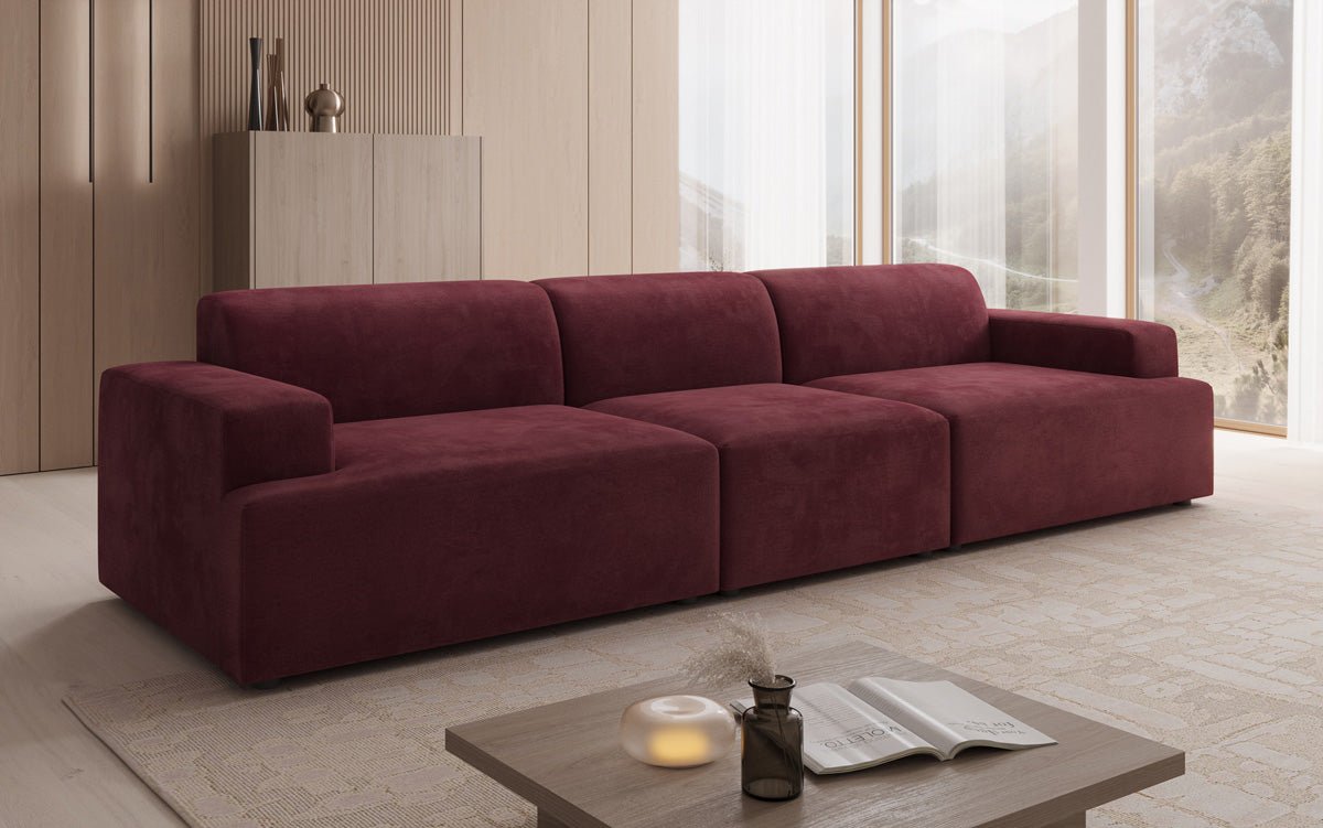 Designer Sofa Monza 3 Sitzer XXL in Samt