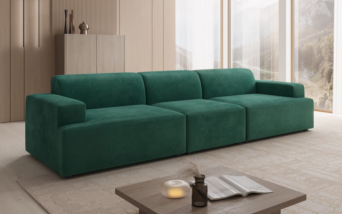 Designer Sofa Monza 3 Sitzer XXL in Samt