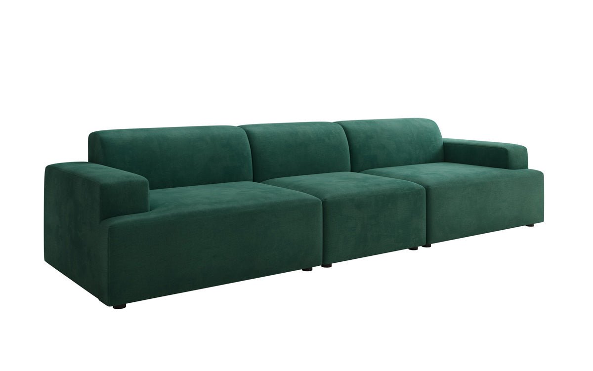 Designer Sofa Monza 3 Sitzer XXL in Samt