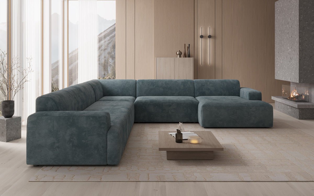 Designer Sofa Monza Wohnlandschaft U XXL in Cord