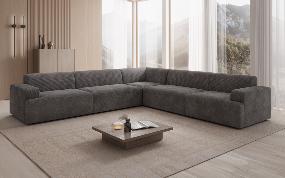 Designer Sofa Monza Wohnlandschaft L XXL in Cord