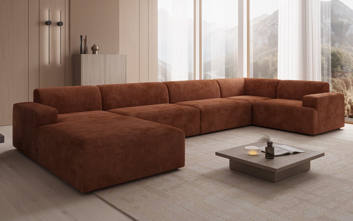 Designer Sofa Monza U XXL in Cord