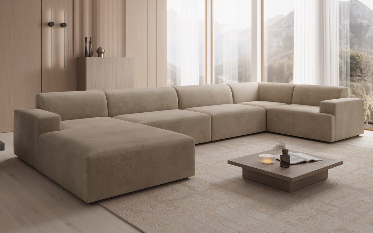 Designer Sofa Monza U XXL in Samt