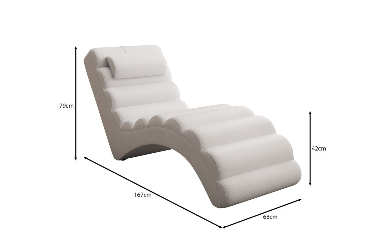 Designer Relax-Liege Malina in Echtleder
