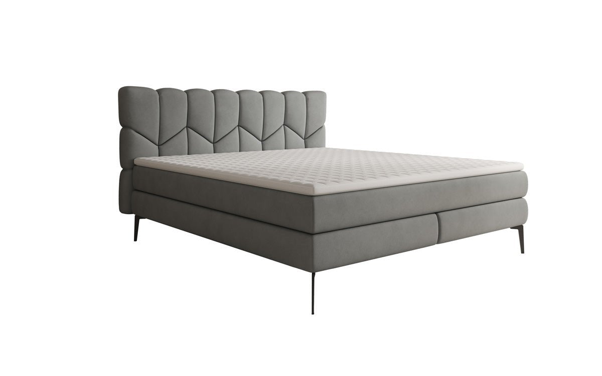 Boxspringbett Mirea in Echtleder