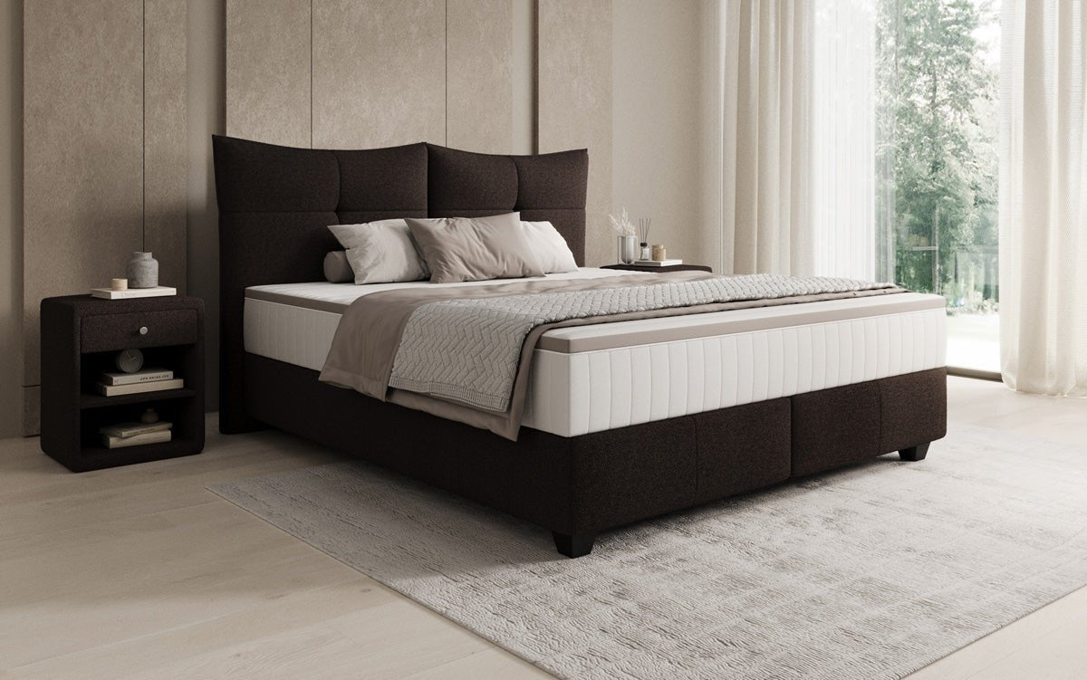 Boxspringbett Veyora in Bouclé
