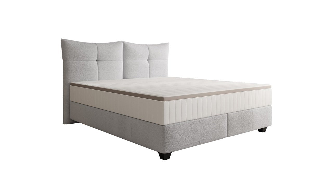 Boxspringbett Veyora in Bouclé