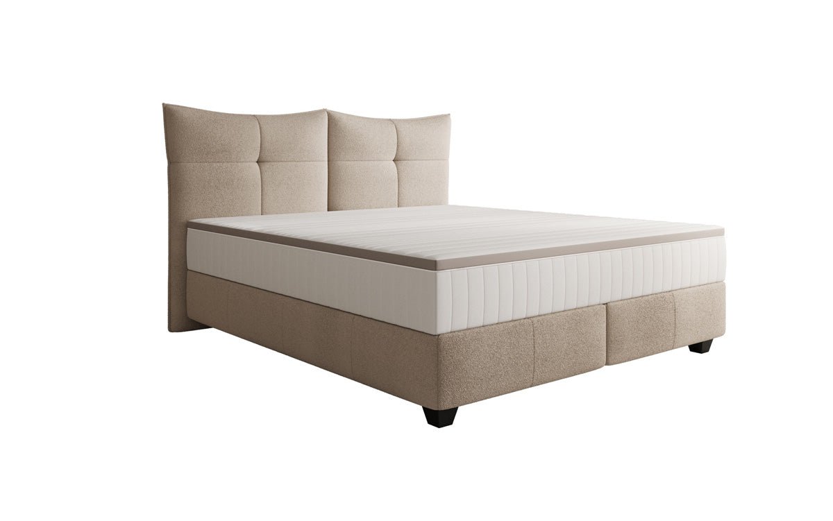 Boxspringbett Veyora in Bouclé